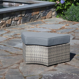 Gray santorini ottoman - Sunbrella Cast Slate