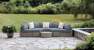 Gray santorini outdoor daybed - Sunbrella Cast Slate