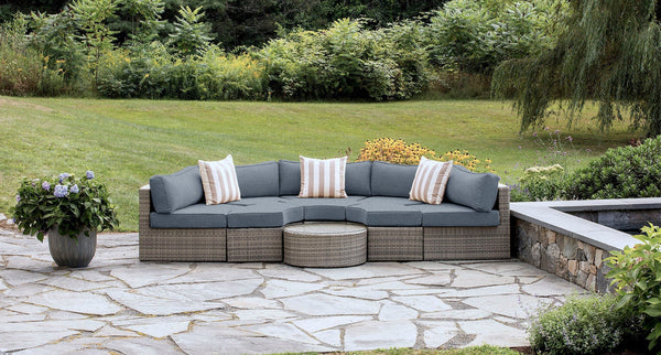 Gray santorini outdoor daybed - Sunbrella Cast Slate