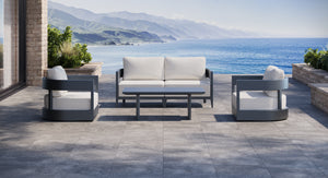 Atlantic Aluminum Outdoor Loveseat & Club Chair Set