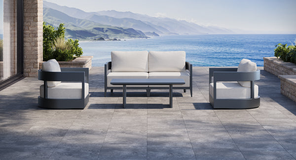 Atlantic Aluminum Outdoor Loveseat & Club Chair Set