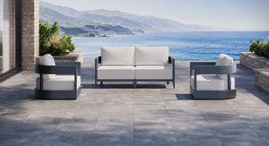 Atlantic Aluminum Outdoor Loveseat & Club Chair Set