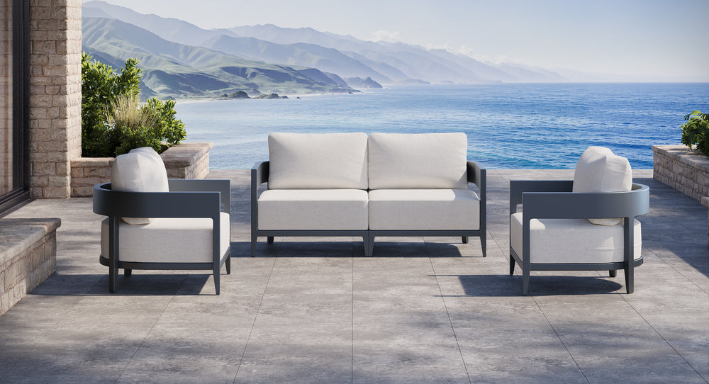 Atlantic Aluminum Outdoor Loveseat & Club Chair Set