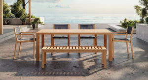 Malibu Teak & Rope Outdoor Dining Set for 6