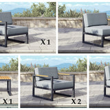 Pacific Aluminum Outdoor Sofa & Club Chair Set