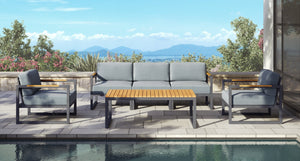 Pacific Aluminum Outdoor Sofa & Club Chair Set