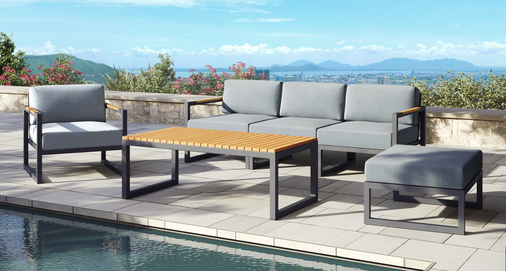 Pacific Aluminum Outdoor Sofa Set