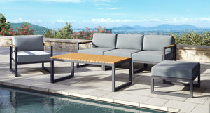 Pacific Aluminum Outdoor Sofa Set