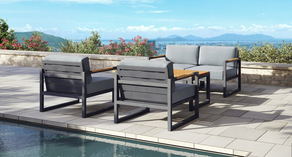 Pacific Aluminum Outdoor Loveseat & Club Chair Set