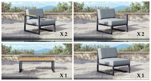 Pacific Aluminum Outdoor Sofa & Loveseat Set