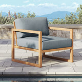 Pacific Teak Outdoor Sofa & Club Chair Set