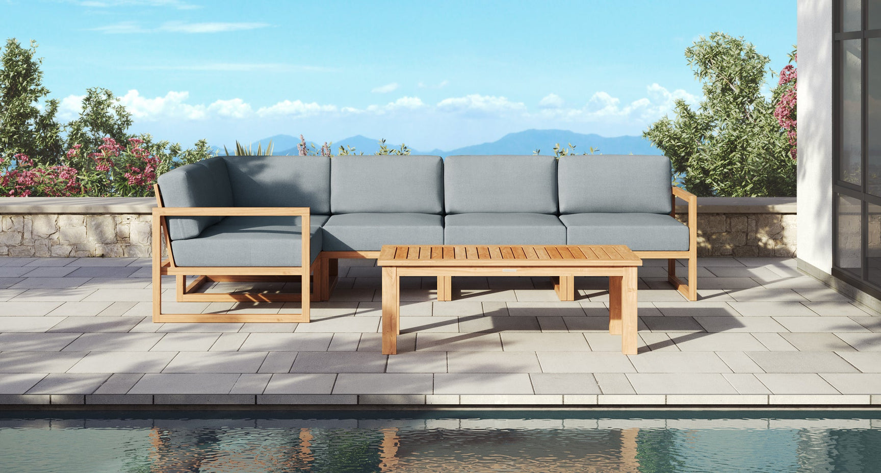 Pacific Teak Outdoor Sectional – Madbury Road