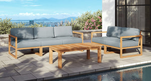 Pacific Teak Outdoor Sofa & Loveseat Set