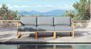 Pacific Teak Outdoor Sofa & Club Chair Set