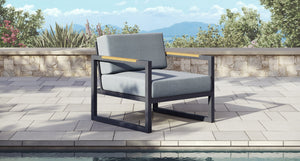 Pacific Aluminum Outdoor Sectional Set