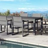 Pacific Aluminum Outdoor Dining Set for 6