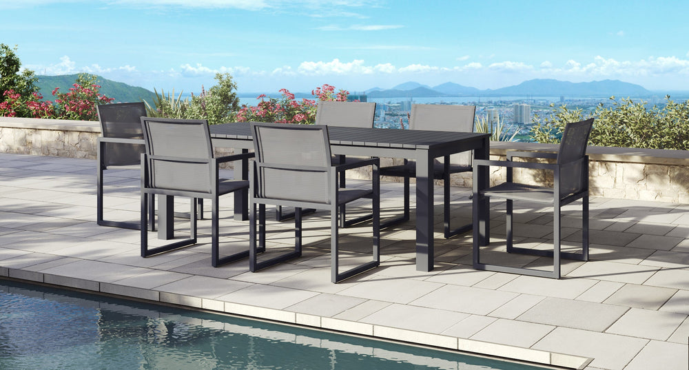 Pacific Aluminum Outdoor Dining Set for 6