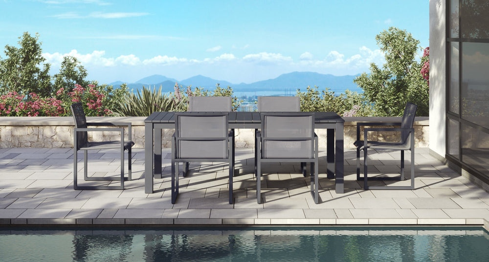 Pacific Aluminum Outdoor Dining Set for 6