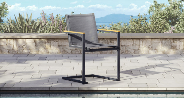 Pacific Teak & Aluminum Outdoor Dining Set for 8