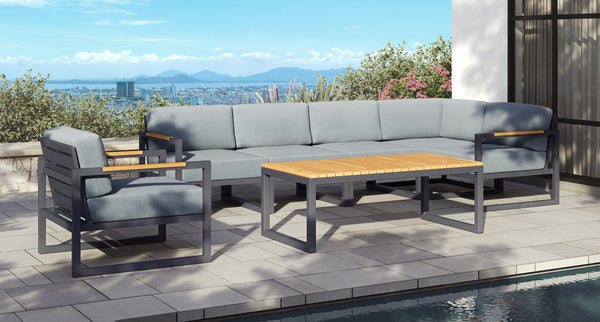 Pacific Aluminum Outdoor Sectional Set