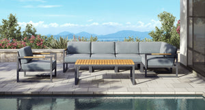 Pacific Aluminum Outdoor Sectional Set