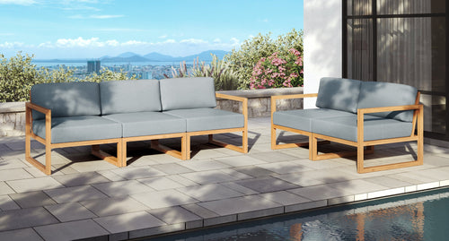 Pacific Teak Outdoor Sofa & Loveseat Set
