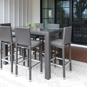 Salina Bar Set for 6 Angle - Sunbrella Cast Slate