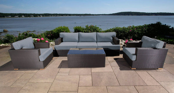 Salina Sofa & Club Chair Set - Sunbrella Cast Slate
