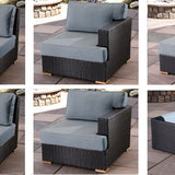 Salina outdoor sofa set pieces - Sunbrella Cast Slate