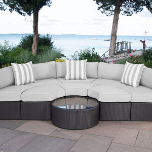 Santorini outdoor daybed - Sunbrella Canvas Granite