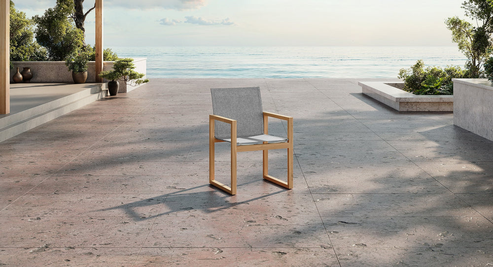 Pacific Teak & Mesh Outdoor Dining Chair