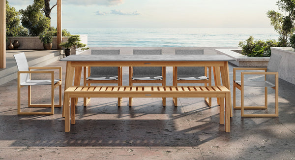 5 dining chairs & bench