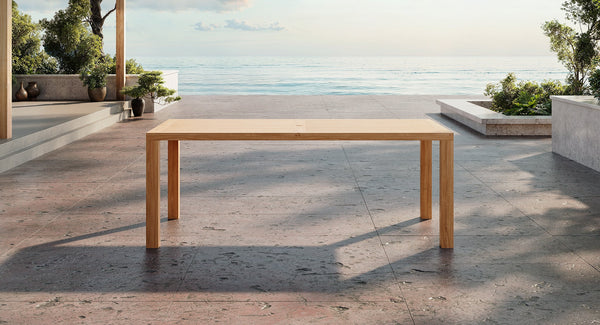 Bali Teak & Mesh Outdoor Dining Set for 6