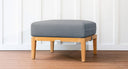 Bali teak ottoman - Sunbrella Cast Slate