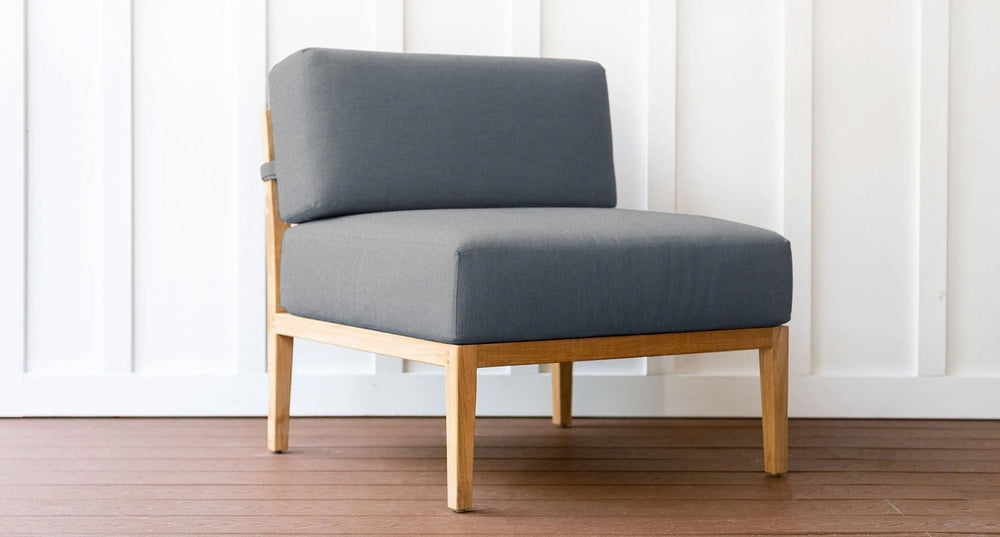 Bali outdoor armless piece - Sunbrella Spectrum Mushroom