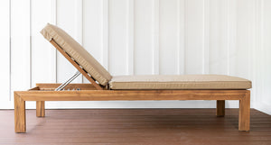 Bali outdoor lounge chair - Sunbrella Spectrum Mushroom