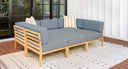 Bali teak outdoor daybed - Sunbrella Cast Slate