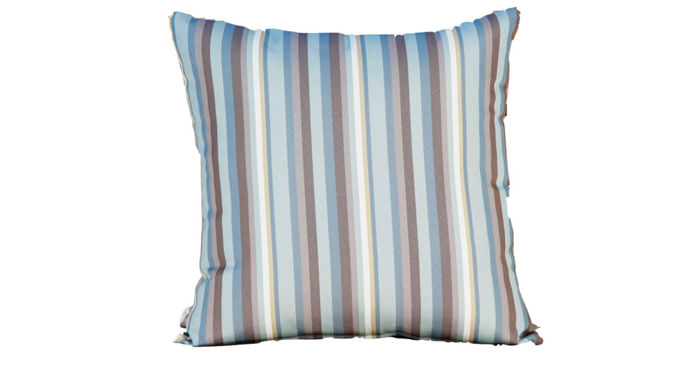 Outdoor Throw Pillow - Blue Striped