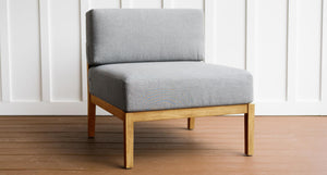 Capri Teak & Rope Outdoor Armless Piece