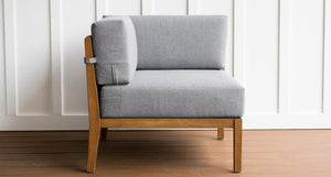 Capri Teak & Rope Outdoor Corner Piece