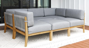 Capri Teak & Rope Outdoor Patio Daybed