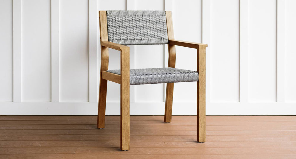 Capri Teak & Rope Outdoor Dining Chair