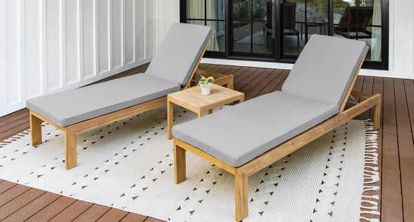 Capri Teak Outdoor Lounge Chair Set