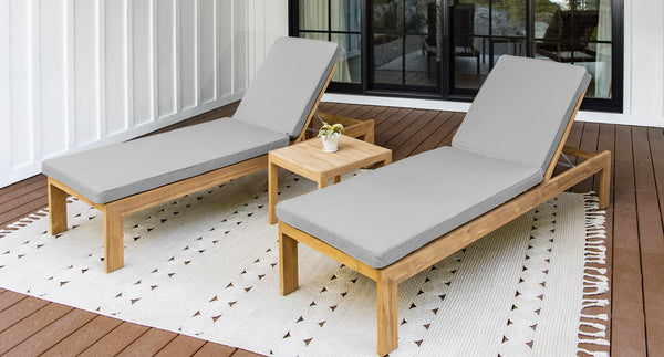 Pacific Teak Outdoor Lounge Chair Set
