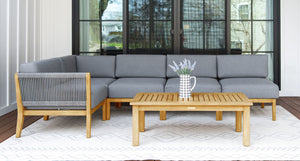 Capri Teak & Rope Outdoor Sectional