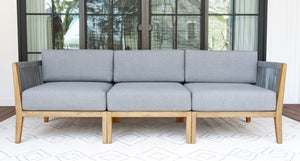 Capri Teak & Rope Outdoor Sofa