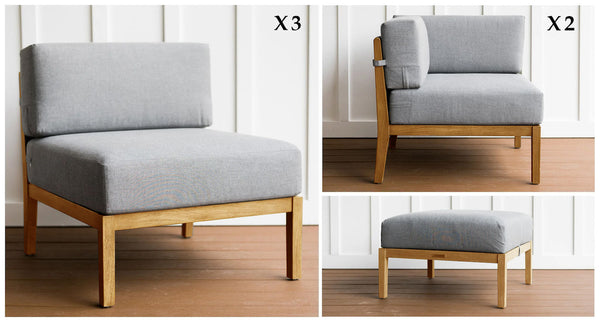 Capri Teak & Rope Outdoor Patio Daybed