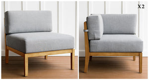 Capri Teak & Rope Outdoor Sofa