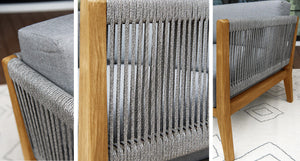 Capri Teak & Rope Outdoor Club Chair Set