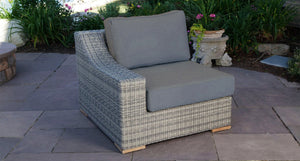 Corsica left arm piece - Sunbrella Cast Slate